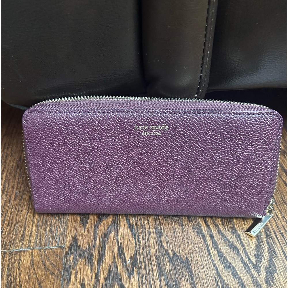 NWT Kate Spade New York Margaux Leather Continental Wallet Deep Cherry